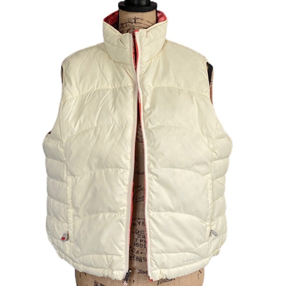 1990'S LLBean Vintage Goose Down Vest, Men's Size L Nylon green type Vintage Second Hand